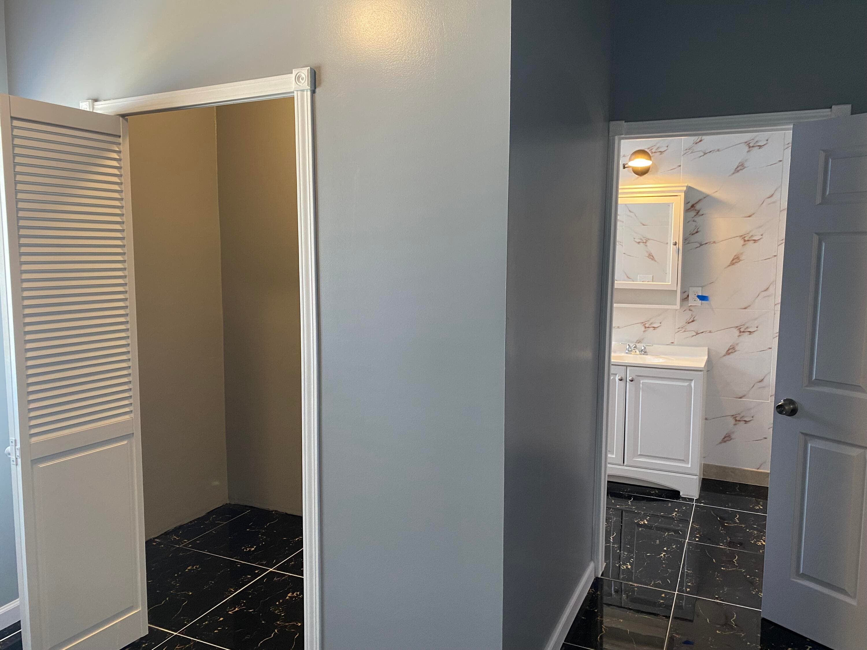 Primary Closet to Bathroom
